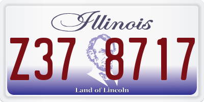 IL license plate Z378717