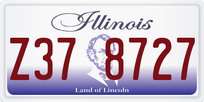 IL license plate Z378727