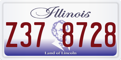 IL license plate Z378728