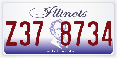 IL license plate Z378734