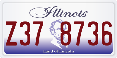IL license plate Z378736