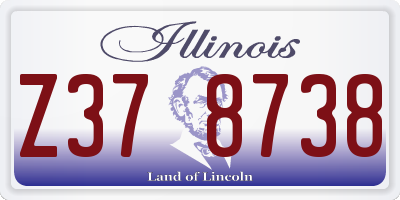 IL license plate Z378738