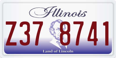 IL license plate Z378741