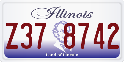 IL license plate Z378742