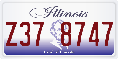 IL license plate Z378747