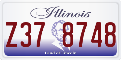 IL license plate Z378748
