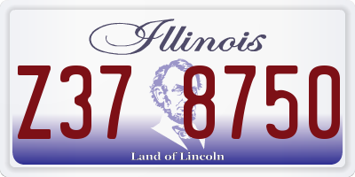 IL license plate Z378750