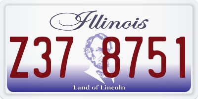 IL license plate Z378751