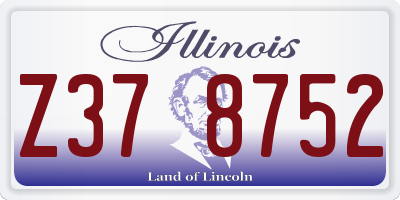 IL license plate Z378752