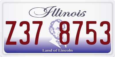 IL license plate Z378753
