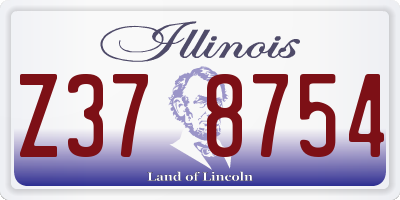 IL license plate Z378754