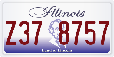 IL license plate Z378757