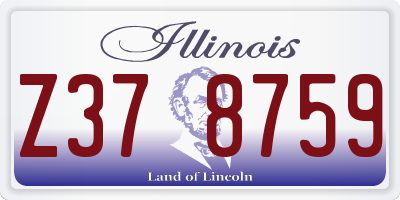 IL license plate Z378759