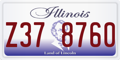 IL license plate Z378760