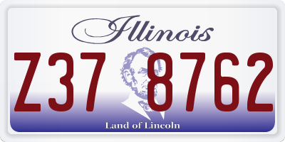 IL license plate Z378762