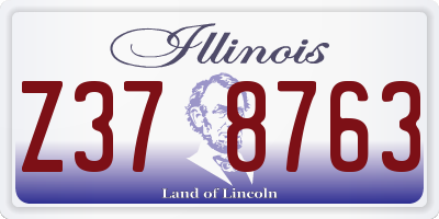 IL license plate Z378763