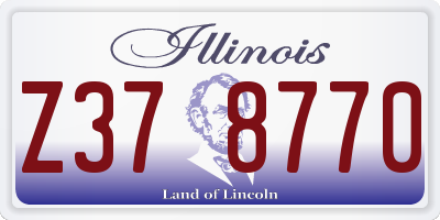 IL license plate Z378770