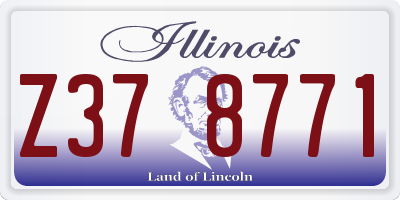 IL license plate Z378771