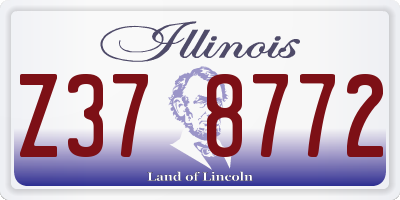 IL license plate Z378772