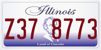 IL license plate Z378773