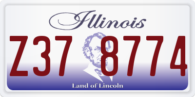 IL license plate Z378774