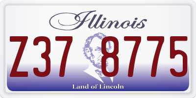 IL license plate Z378775