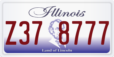 IL license plate Z378777