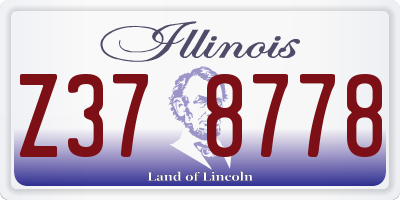 IL license plate Z378778