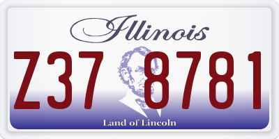 IL license plate Z378781