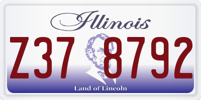 IL license plate Z378792