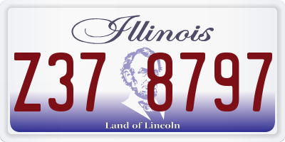 IL license plate Z378797