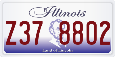 IL license plate Z378802