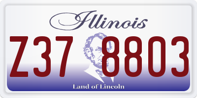 IL license plate Z378803
