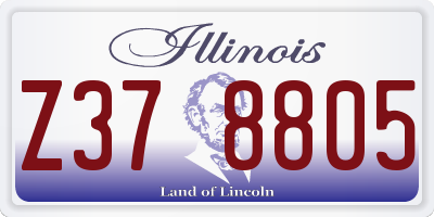 IL license plate Z378805