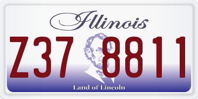 IL license plate Z378811