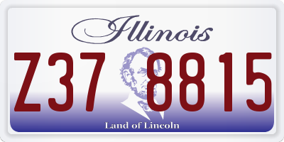 IL license plate Z378815