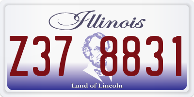 IL license plate Z378831