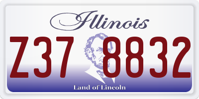 IL license plate Z378832