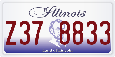 IL license plate Z378833