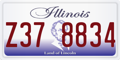 IL license plate Z378834