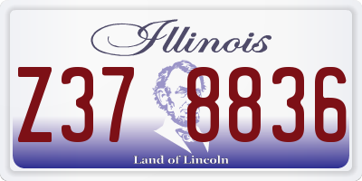 IL license plate Z378836