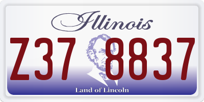 IL license plate Z378837