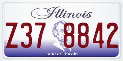 IL license plate Z378842