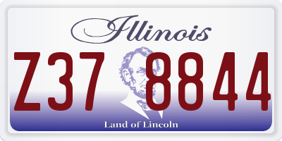 IL license plate Z378844