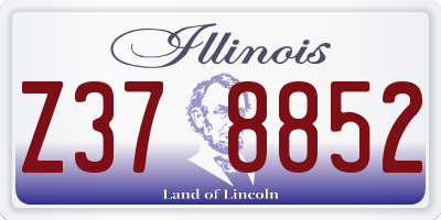 IL license plate Z378852
