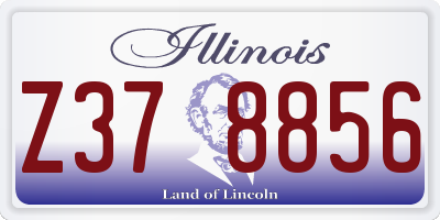 IL license plate Z378856