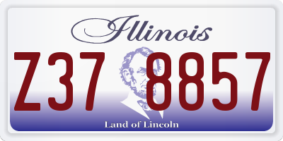 IL license plate Z378857