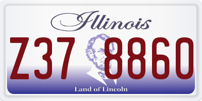 IL license plate Z378860