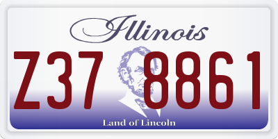 IL license plate Z378861