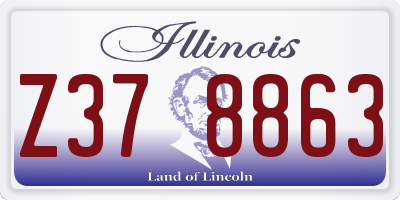 IL license plate Z378863